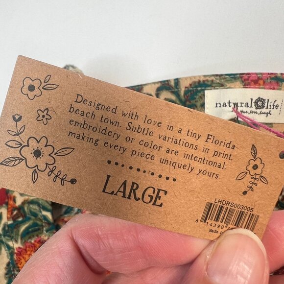 NWT Natural Life Berkley Maxi Dress in Tan Pink Floral Boho Casual Large - Picture 10 of 11